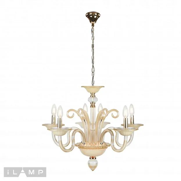 Подвесная люстра iLamp P2318-6GD Classic Подвесная люстра iLamp P2318-6GD Classic