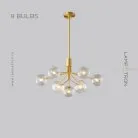 Люстра DANNA LUX 9 плафонов. Цвет латунь Lampatron f-danna-lux-brass-9 8437-23182