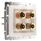 Розетка акустическая Werkel W1185013 Встраиваемые механизмы перламутровый рифленый a051170