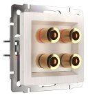 Розетка акустическая Werkel W1185013 Встраиваемые механизмы перламутровый рифленый a051170