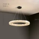 Кольцевые люстры и светильники OLAGUS ONE Тип B. Размер L. Цвет Черный + Латунь Lampatron 7762-21839