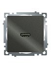 Розетка HDMI 2.1, Type A (механизм), серия Катрин, графит, GLS00-7118-06 Stekker 50059Розетка HDMI 2.1, Type A (механизм), серия Катрин, графит, GLS00-7118-06