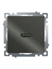 Розетка HDMI 2.1, Type A (механизм), серия Катрин, графит, GLS00-7118-06 Stekker 50059Розетка HDMI 2.1, Type A (механизм), серия Катрин, графит, GLS00-7118-06