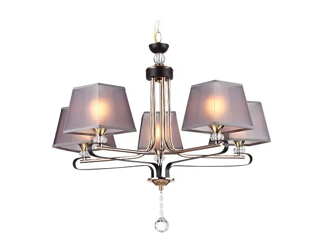 Подвесная люстра с абажуром и хрусталем Ambrella Light TR4616 Подвесная люстра с абажуром и хрусталем Ambrella Light TR4616