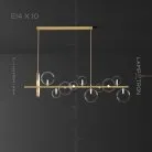 Реечный, рядный светильник MELODY 10 ламп Lampatron 6686-23175