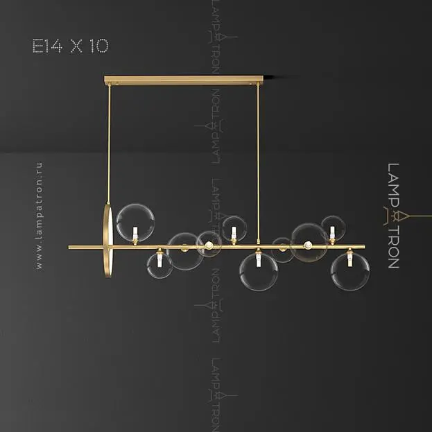 Реечный, рядный светильник MELODY 10 ламп Lampatron 6686-23175 Реечный, рядный светильник MELODY 10 ламп Lampatron 6686-23175