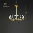 Люстра GLORIOLE UP Тип B. Размер M. 18 LED Lampatron gloriole-up-b-m 9129-26010