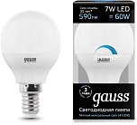 Лампа Gauss 105101207-D диммируемая E14 7W 4100K шар матовый Умные лампы