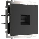 Телефонная розетка Werkel W1182008 RJ-11 (черный матовый) a051604