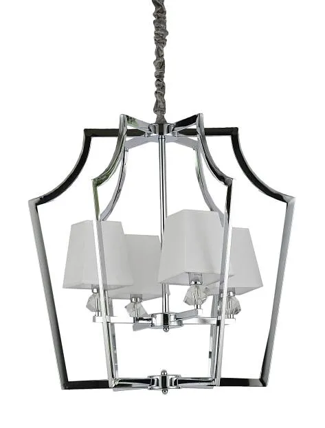Подвесная люстра Lumina Deco Montero LDP 1249-4 CHR+WT Подвесная люстра Lumina Deco Montero LDP 1249-4 CHR+WT