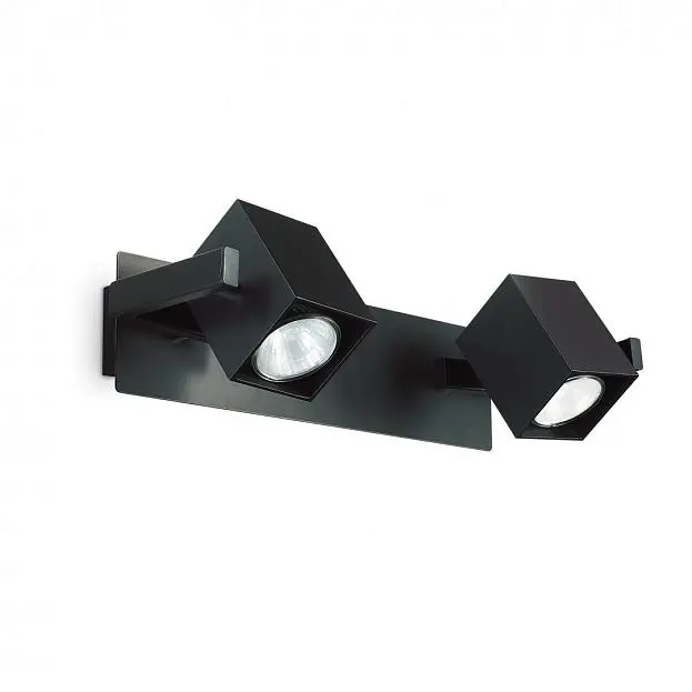 Настенно-потолочный светильник Ideal Lux 156705 MOUSE AP2 NERO Настенно-потолочный светильник Ideal Lux 156705 MOUSE AP2 NERO