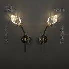 Бра CRISTEL C WALL 1 лампа. Цвет Черный. Тип А Lampatron 7484-20772