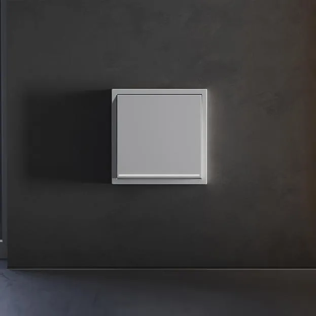 Клавиша для выключателя/переключателя одноклавишного с подсветкой, (серый) Voltum VLS000216 S70