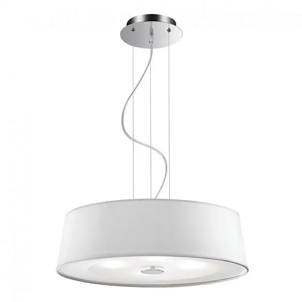 Подвесной светильник Ideal Lux 075501 HILTON SP4 ROUND BIANCO Подвесной светильник Ideal Lux 075501 HILTON SP4 ROUND BIANCO