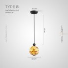 Подвесной светильник ECLA MARBLE Тип B. Натуральный мрамор. Подвес стандартный Lampatron ecla-marble-b-natural-standart 9097-25908