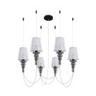 Подвес CASCATA, AC220В, 6хЕ14 40Вт макс. Donolux dl20751s6wbgrey Cascata