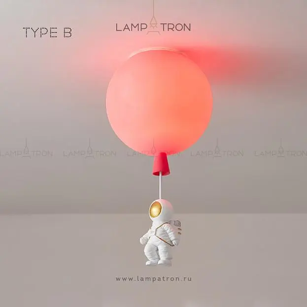 Потолочный светильник MERCURY Тип B. Размер L. Цвет Розовый Lampatron 4289-12186 Потолочный светильник MERCURY Тип B. Размер L. Цвет Розовый Lampatron 4289-12186