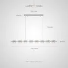Реечный, рядный светильник NICOLETTA CHROME L 8 плафонов Lampatron 8594-23941