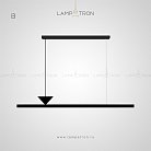 Реечный, рядный светильник MIRELL Тип B. Размер S. Цвет Черный Lampatron 3731-9244