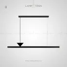 Реечный, рядный светильник MIRELL Тип B. Размер S. Цвет Черный Lampatron 3731-9244