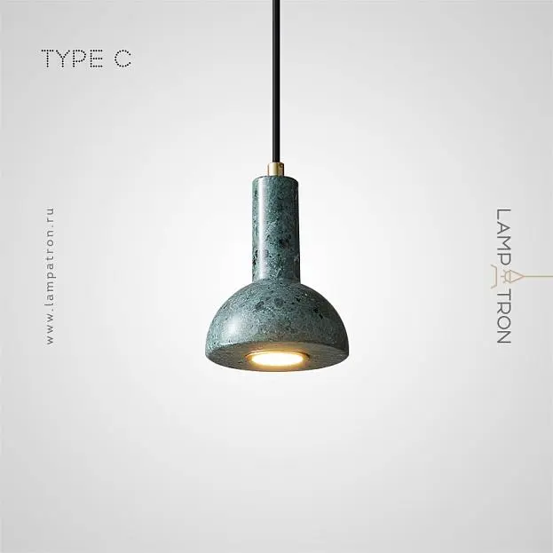 Подвесной светильник LOFFE Тип C. Цвет Латунь + Зеленый Lampatron 7234-19858 Подвесной светильник LOFFE Тип C. Цвет Латунь + Зеленый Lampatron 7234-19858
