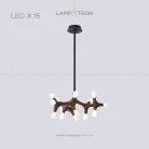 Подвесной светильник SANTANA 15 ламп. Цвет Темное Дерево Lampatron 4239-10597