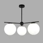 Потолочный светильник со стеклянными плафонами Eurosvet 60147/3 черный a063854 Marbella
