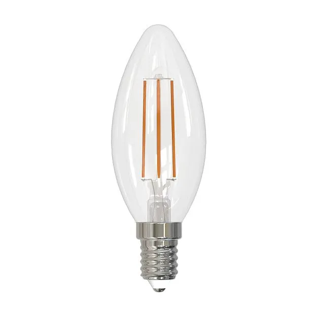 Лампочка светодиодная филаментная Volpe LED-C35-5,5W/3000K/E14/CL/SLF Optima Филамент
