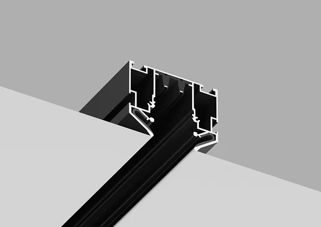 Встраиваемый трек 220V в натяжной ПВХ потолок 2м Crystal Lux CLT 0.135 01 L2000 BL