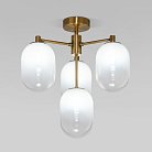 Потолочный светильник со стеклянными плафонами Eurosvet 60161/4 латунь Loona a065612