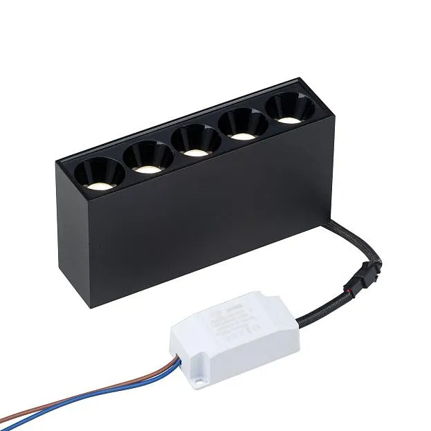 Накладной черный LED светильник с драйвером, 10Вт, 4000К,  36°, 765лм Vitaluce VT0200060-01