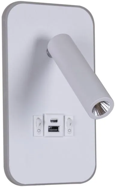 Настенный светильник Reluce 86204-9.2-001KT LED12W+USB WT Настенный светильник Reluce 86204-9.2-001KT LED12W+USB WT