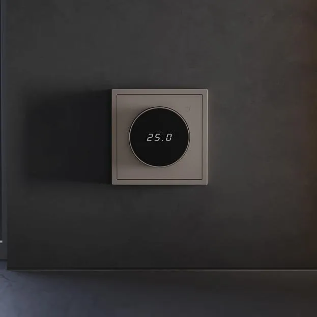 Терморегулятор электронный с индикацией и датчиком, для теплого пола, (капучино) Voltum VLS070114 S70