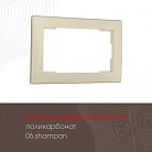 Рамка из поликарбоната для двойной розетки Arte Milano 503.06-double.shampan am