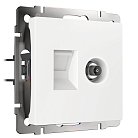 Розетка Werkel W1181301 ТВ+Ethernet RJ-45 6 cat. (белый) a056109