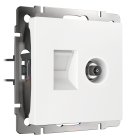 Розетка Werkel W1181301 ТВ+Ethernet RJ-45 6 cat. (белый) a056109