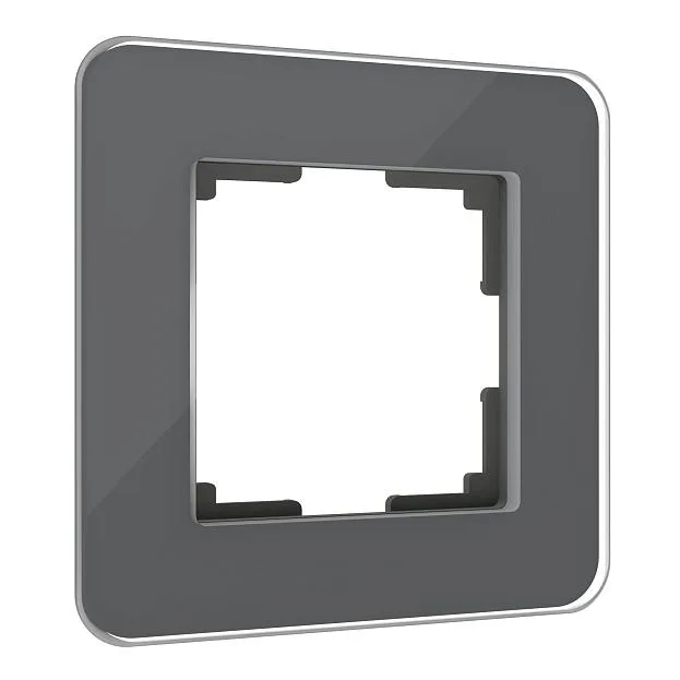 Рамка из стекла на 1 пост Werkel W0012440 Elite графит a057878 Рамка из стекла на 1 пост Werkel W0012440 Elite графит a057878