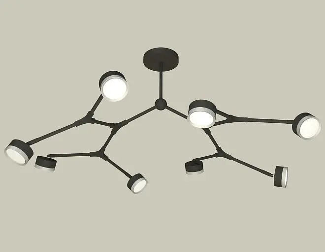 Люстра на штанге Ambrella light XB9060151/8 SBK/MCH Люстра на штанге Ambrella light XB9060151/8 SBK/MCH