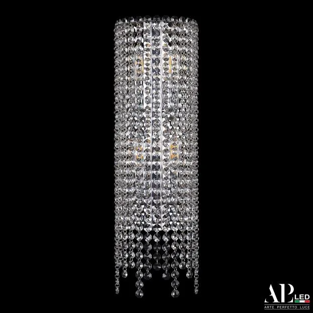 Бра светодиодные хрустальные APL LED SH500.B5.16-45.B.Ni.E14 Sicilia Бра светодиодные хрустальные APL LED SH500.B5.16-45.B.Ni.E14 Sicilia
