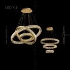 Кольцевые люстры и светильники BERTOLDA B Три кольца. 50 + 70 + 80 + 90 см Lampatron 6534-17805