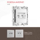 Розетка RJ45 х 2 Arte Milano 217.45-2.silver am