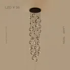 Готовая комбинация светильников KARI 36 ламп. Цвет Коричневый Lampatron 5946-15808