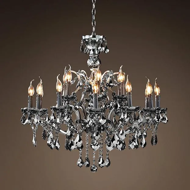 Подвесная люстра 19TH C. ROCOCO IRON &amp; Smok CRYSTAL 18 ImperiumLoft 107724-22 40.2230