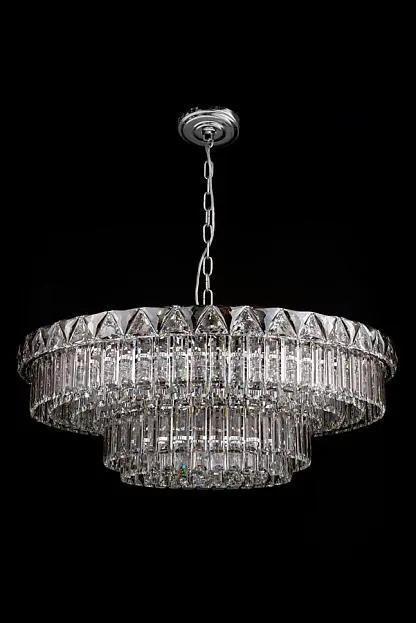 Люстра подвесная Chrome Fluorite FL1085-21P Normandie Люстра подвесная Chrome Fluorite FL1085-21P Normandie