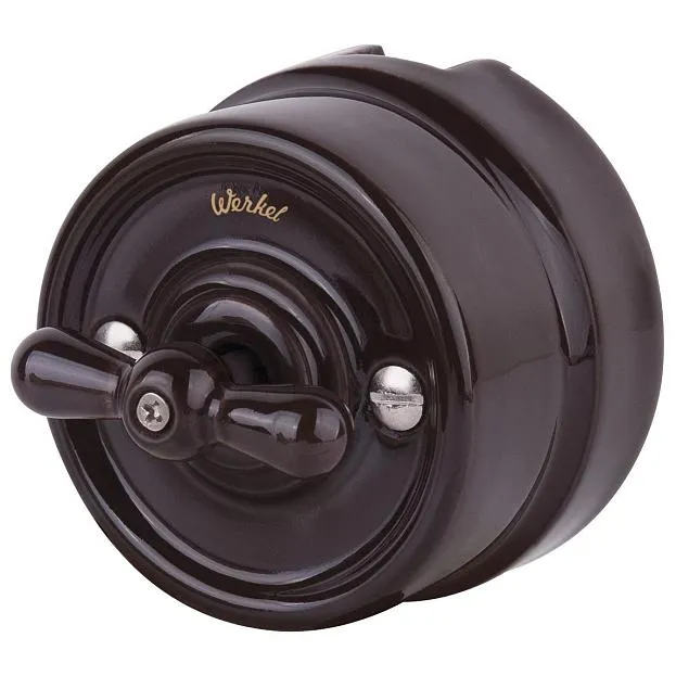 Выключатель на 4 положения двухклавишный Werkel W5620014 (коричневый) Ретро a051052 Выключатель на 4 положения двухклавишный Werkel W5620014 (коричневый) Ретро a051052