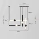 Подвесной светильник WAND COMBO 4 подвеса. Цвет черный Lampatron 8627-24099