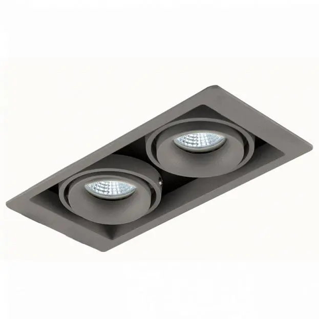 Встраиваемый светильник Donolux DL18615/02WW-SQ Silver Grey/Black DL18615 Встраиваемый светильник Donolux DL18615/02WW-SQ Silver Grey/Black DL18615
