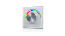 Радио панель встраиваемая в стену с валкодером на 1 зону для RGB ленты, белая SWG W-RGB-W