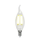 Лампочка светодиодная Uniel LED-CW35-6W/WW/E14/CL PLS02WH картон