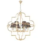 Подвесная люстра Lumina Deco LDP 8020-6 GD+BK Baltimore